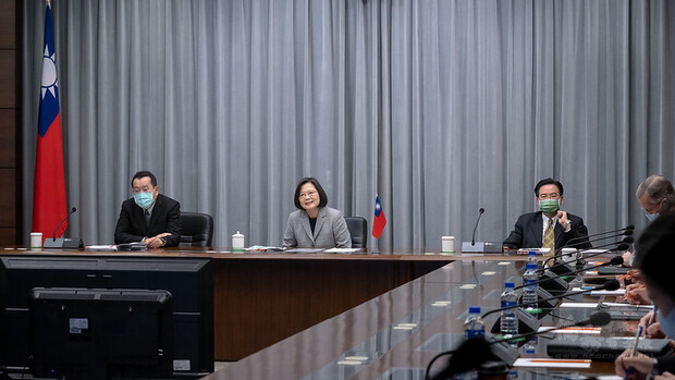 President Tsai meets with US Ambassador to UN Kelly Craft via videoconference.