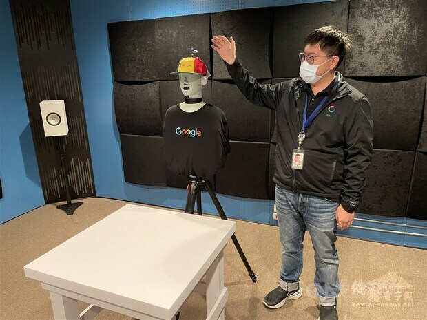 A sound quality room in Google's new office. CNA photo Jan. 27, 2021