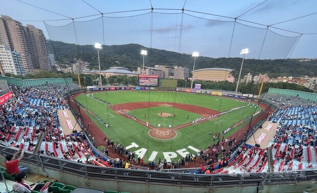 Tianmu Baseball Stadium. CNA photo March 26, 2021
