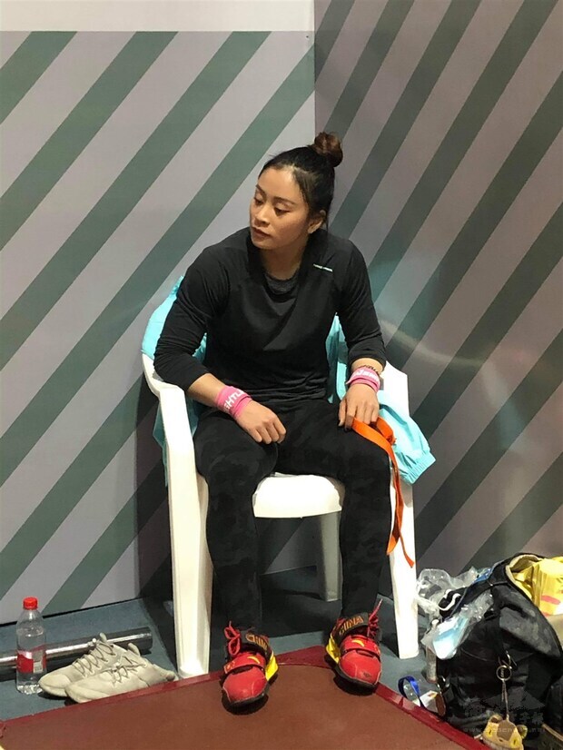 Weightlifter Fang Wan-ling. Photo courtesy of Fang's coach Chen Wei-ling