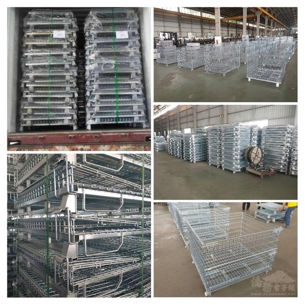 越南佳鋐公司自行研發可折疊倉庫籠。