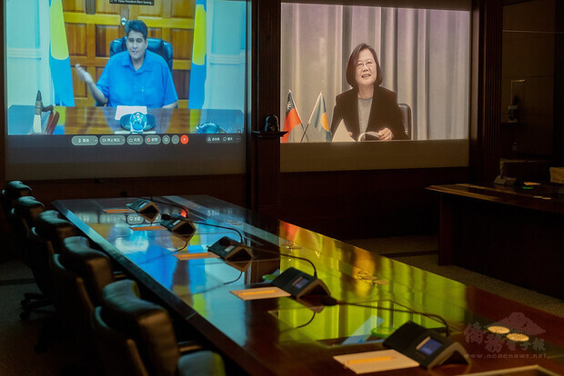 總統與帛琉總統當選人惠恕仁視訊談話