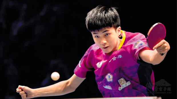 18歲桌球小將林昀儒，世界排名上升到第6，創生涯最佳。（自由時報提供）