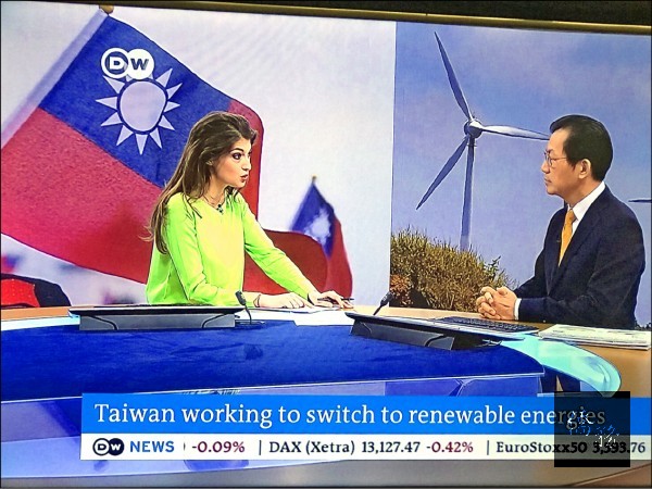 環保署長李應元接受德國之聲專訪時，談到中國打壓。（自由時報提供）
